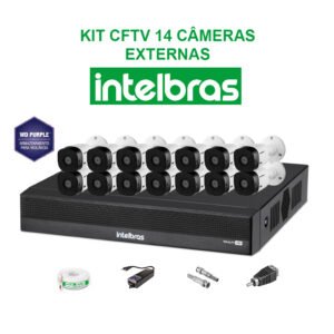 KIT CFTV INTELBRAS 14 CÂMERAS HD 720P