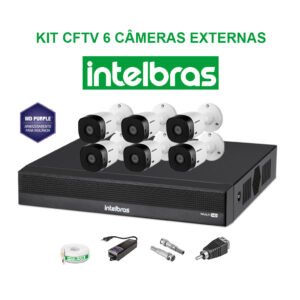 KIT CFTV INTELBRAS 06 CÂMERAS HD 720P