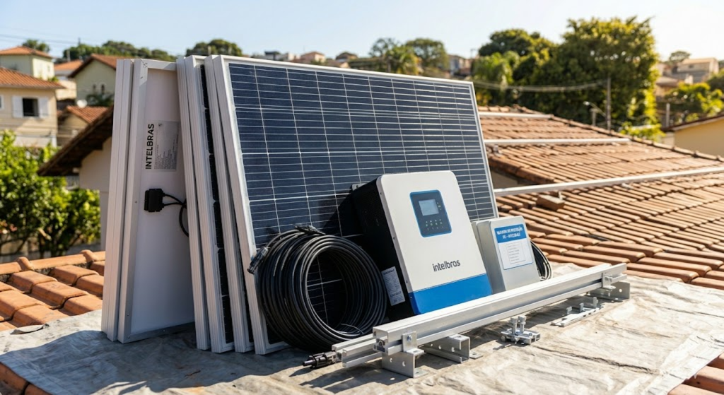 Equipamentos de elite Intelbras para instalação de energia solar residencial e comercial em São Paulo e Taboão da Serra.