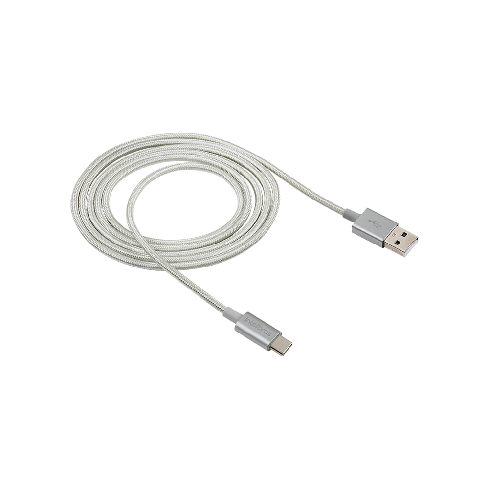 Cabo USB - USB-C 1,5m nylon branco Intelbras EUAC 15NB - Imagem 5