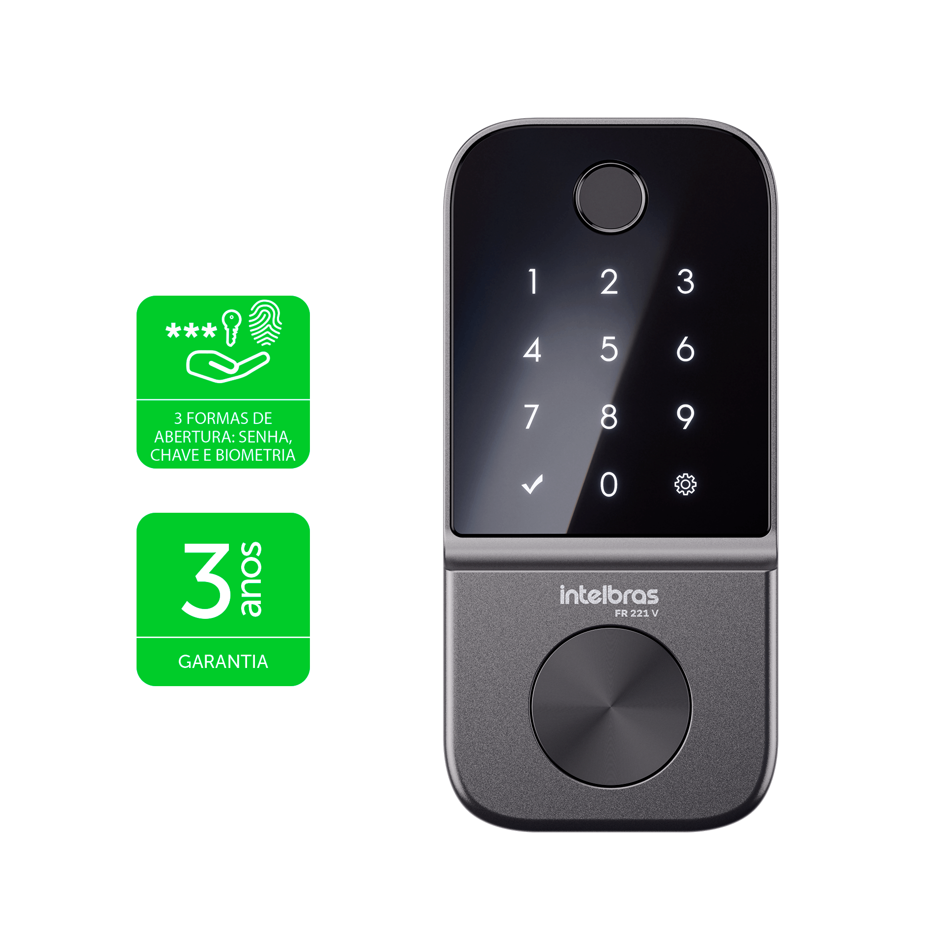Fechadura Digital de Embutir FR 221V Intelbras - Imagem 2
