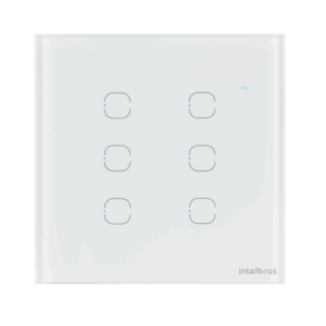 Interruptor Inteligente Touch Zigbee 6 Botões EIZ 1006 Branco Intelbras