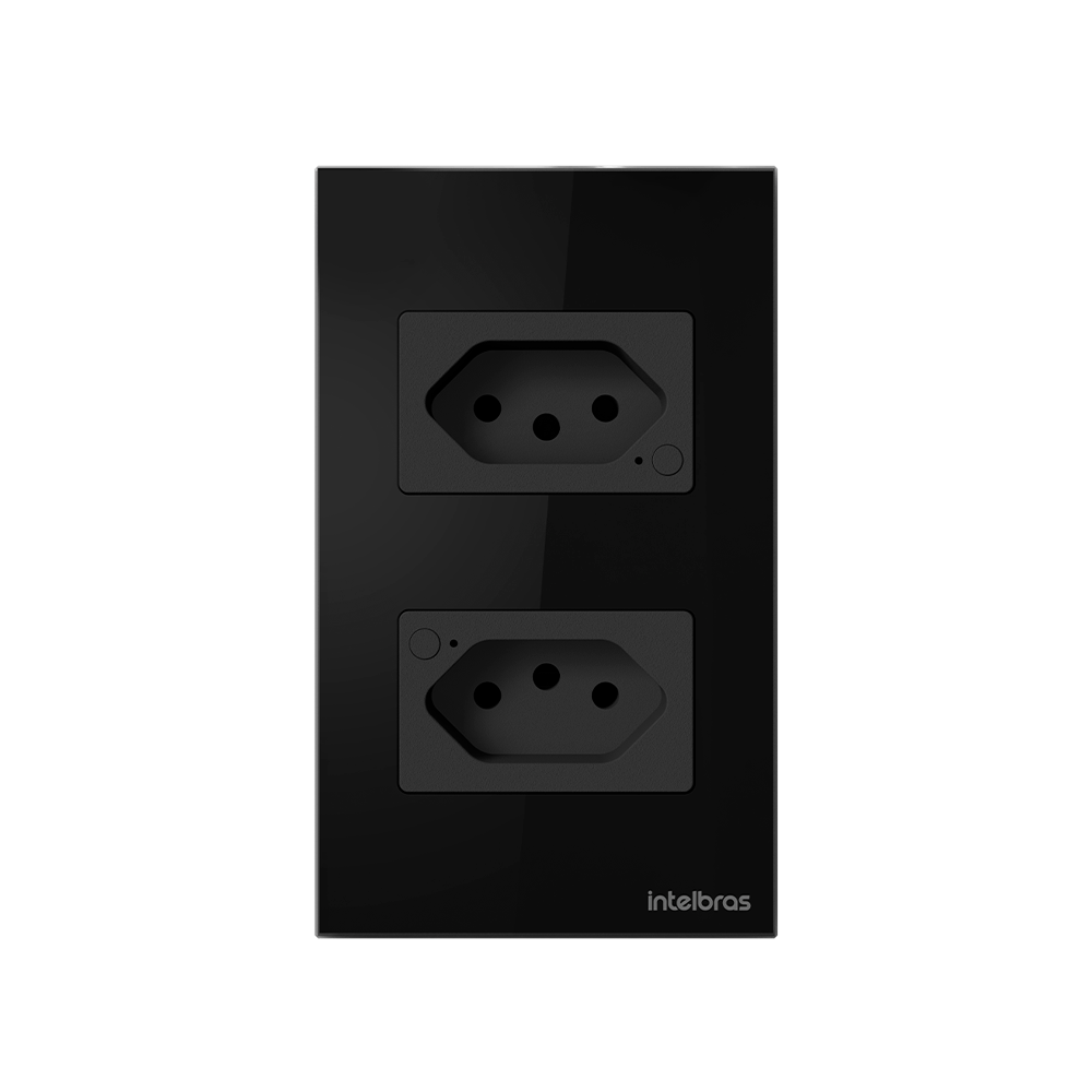 Tomada Dupla 10A WI-FI ETW 1002 Preto