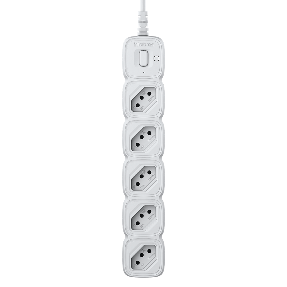 Protetor Eletrônico Intelbras com 5 tomadas EPE 2005 Branco
