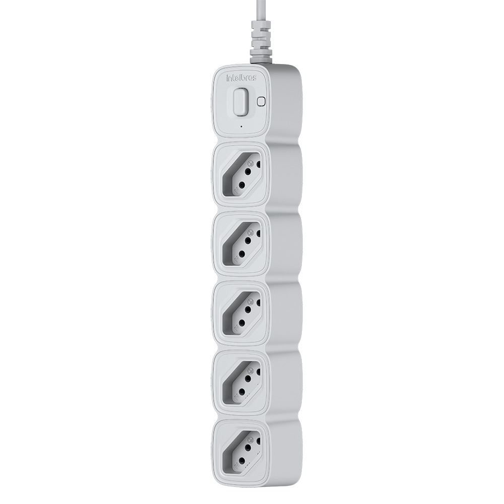 Protetor Eletrônico Intelbras com 5 tomadas EPE 2005 Branco - Imagem 3