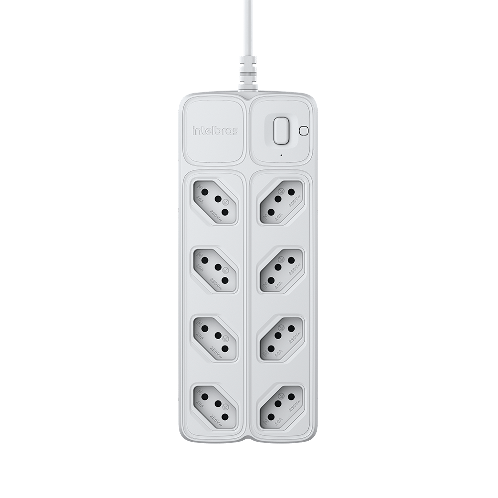 Protetor Eletrônico com 8 Tomadas EPE 2008 Branco Intelbras