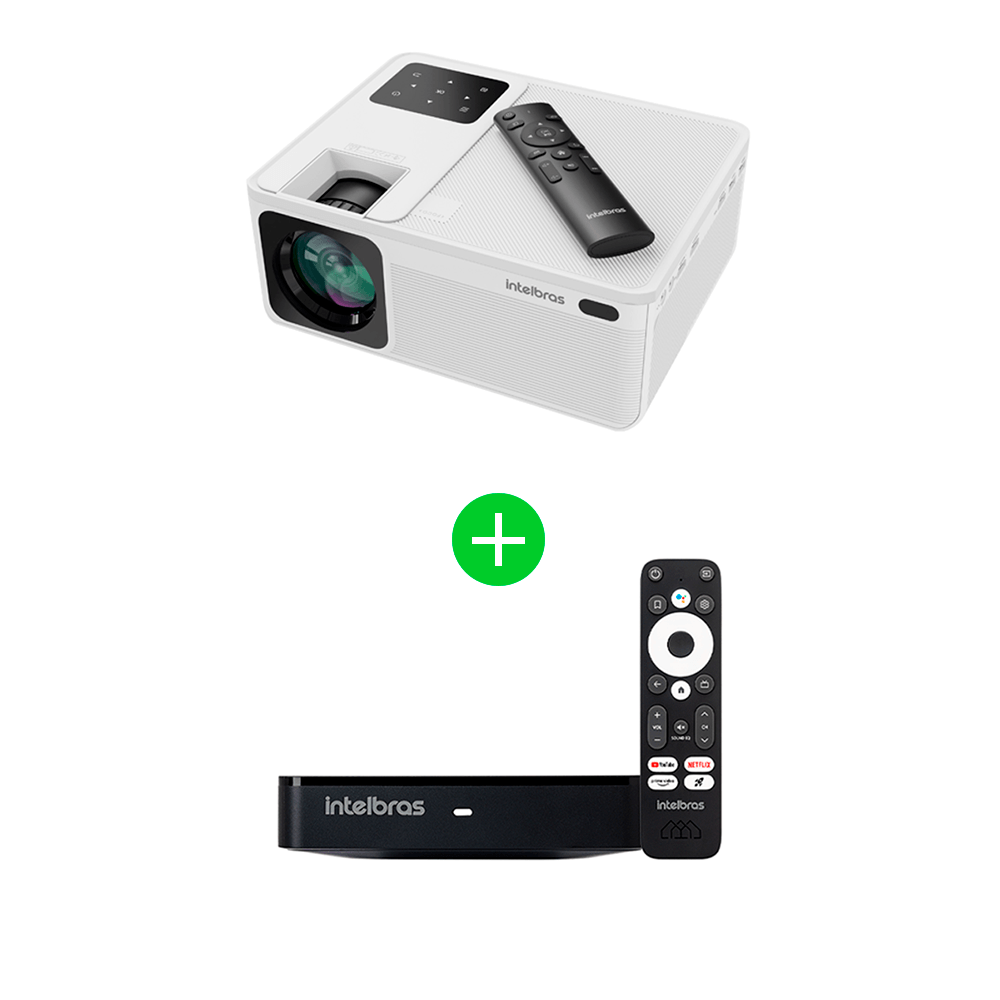 Projetor 5211 com Smart Box 4k Intelbras
