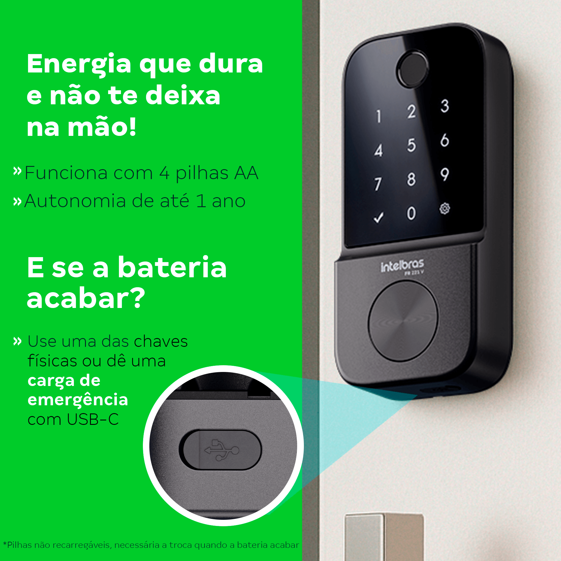 Fechadura Digital de Embutir FR 221V Intelbras - Imagem 5