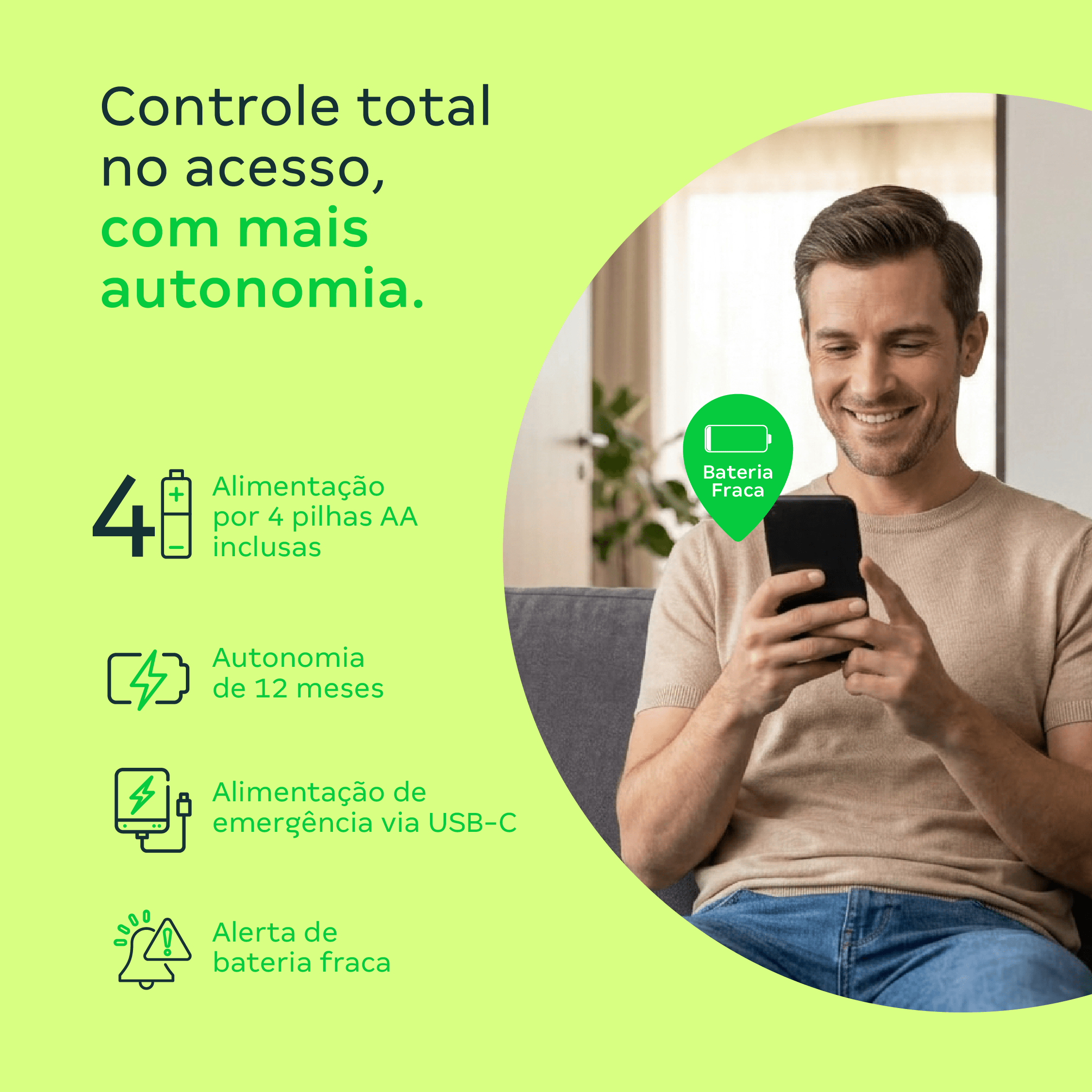 Fechadura Inteligente de Embutir com Maçaneta MFD 7000 D Intelbras - Imagem 5