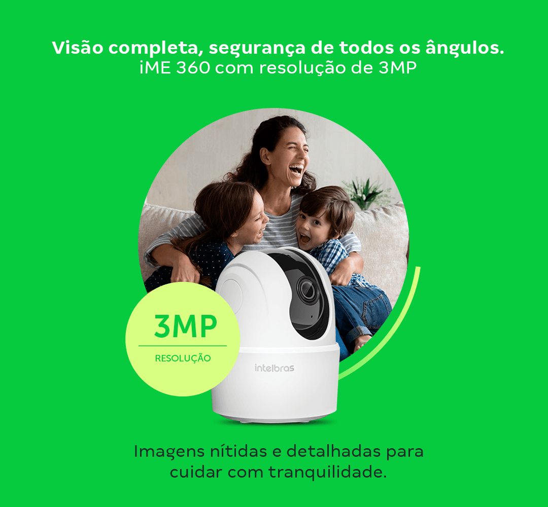 Câmera Inteligente 360° com MicroSD 32GB Intelbras IME 360 3MP - Imagem 5