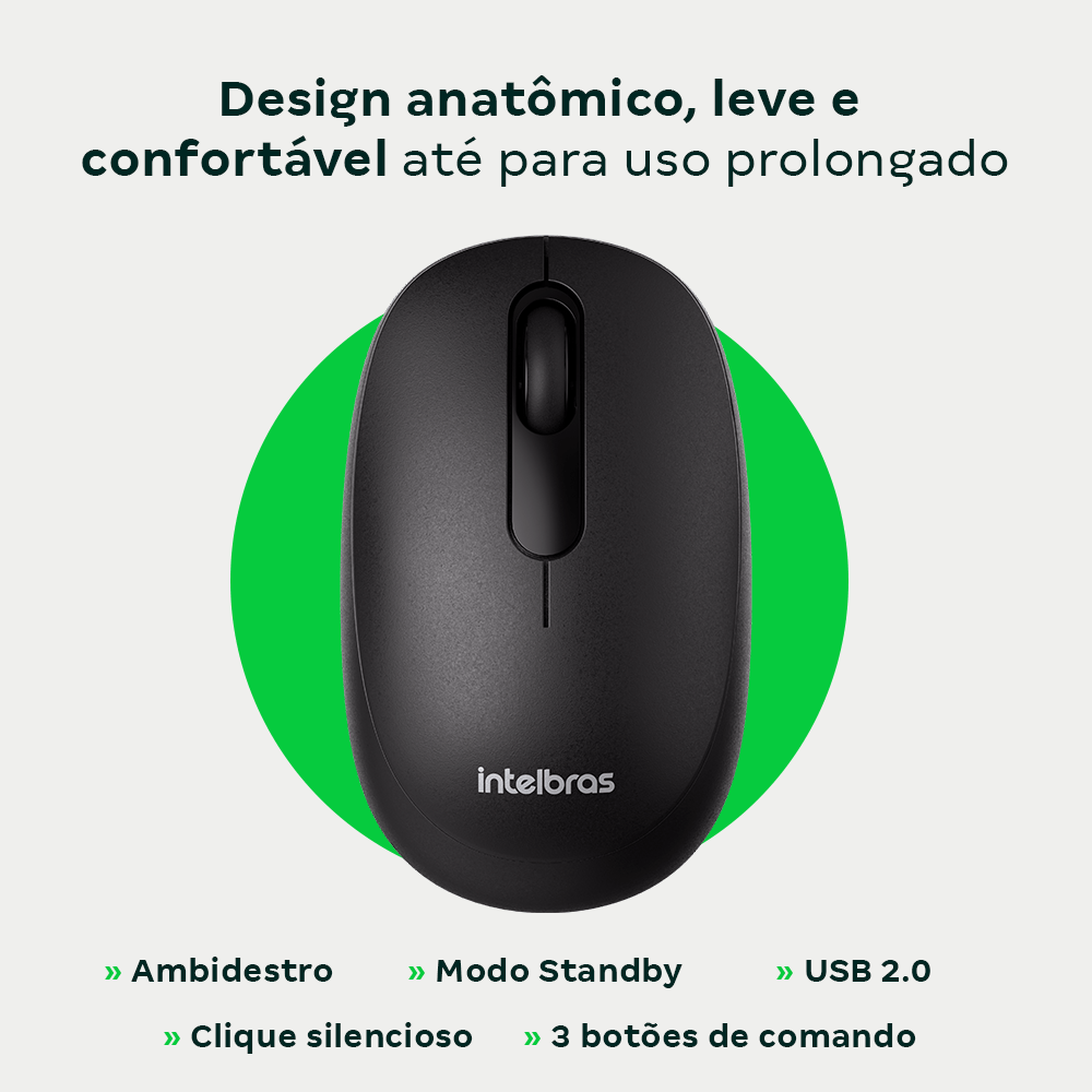 Mouse Sem Fio MSI 1020 Intelbras - Imagem 3