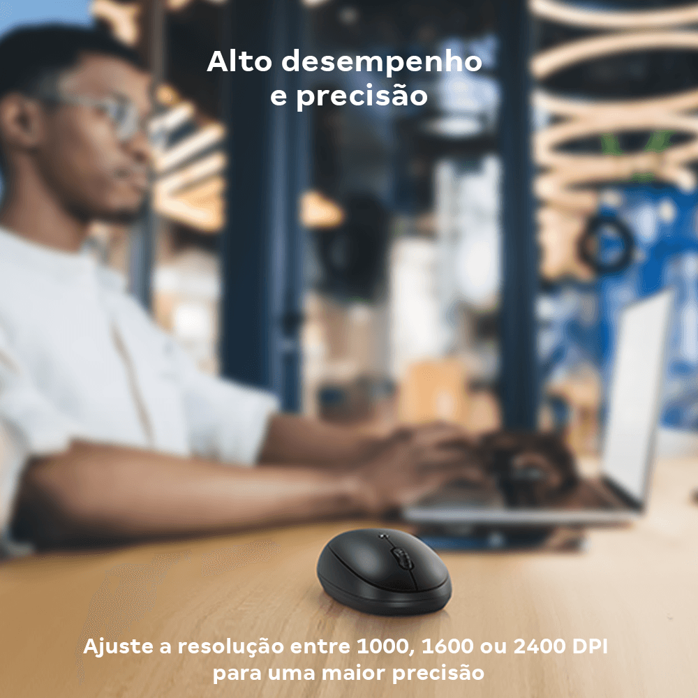 Mouse Intelbras sem fio com click silencioso MSI100 - Imagem 4