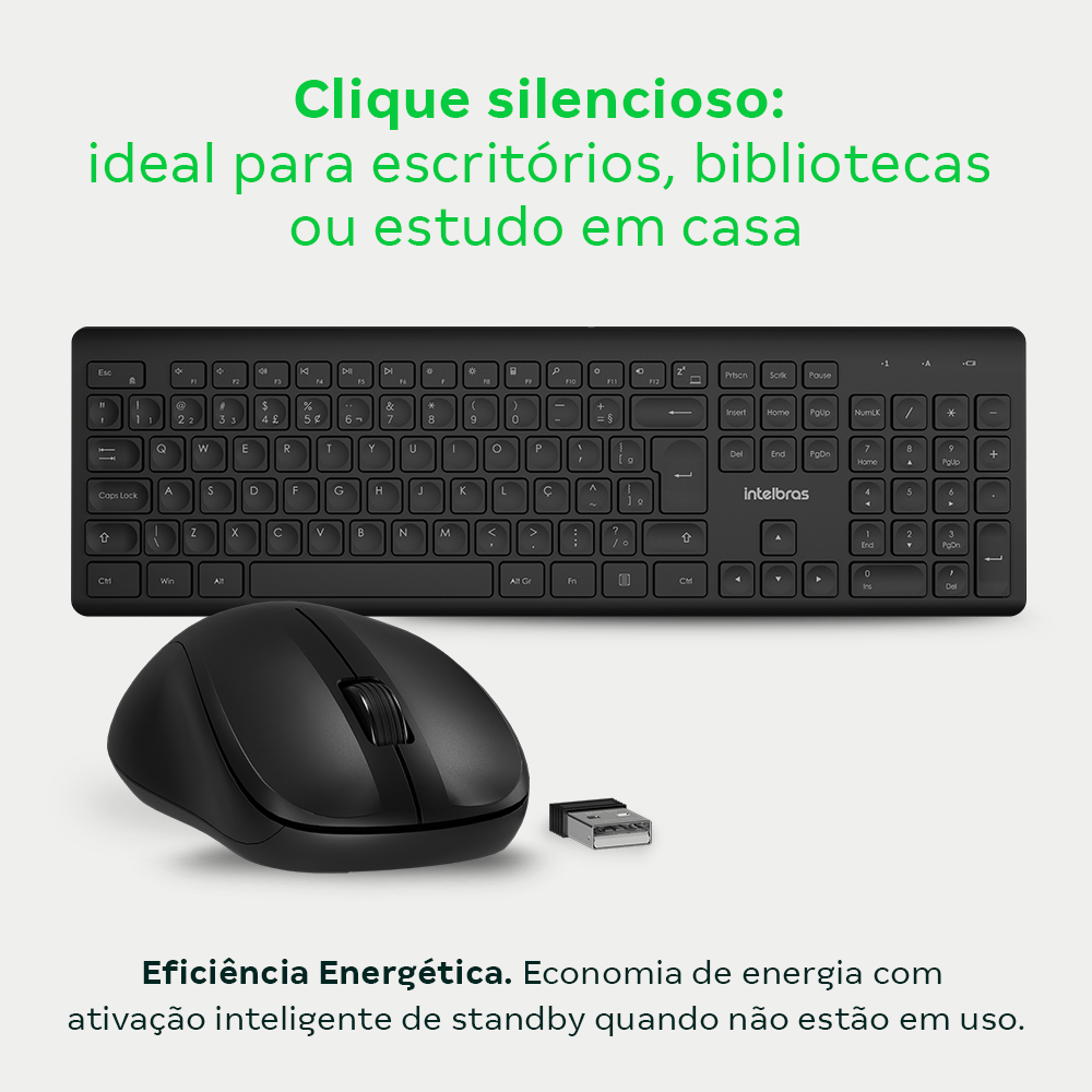 Kit Teclado e Mouse Sem Fio USB CSI 50 | Intelbras - Imagem 5