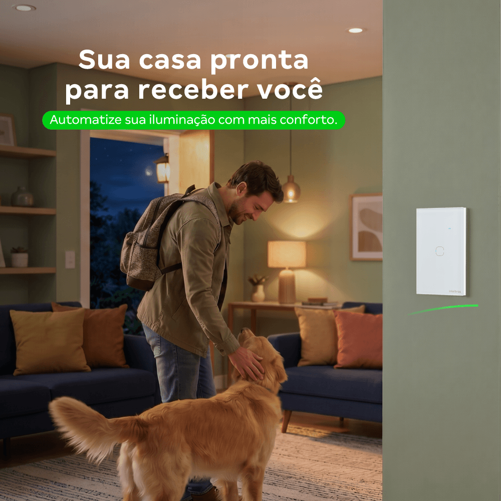 Interruptor Inteligente Touch 2 Botões EIZ 1002 Preto Intelbras - Imagem 5