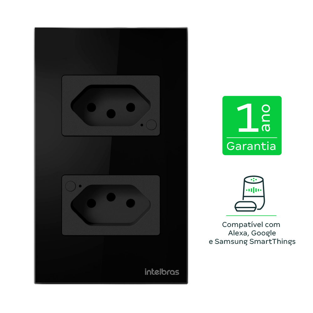 Tomada Dupla 10A WI-FI ETW 1002 Preto - Imagem 2