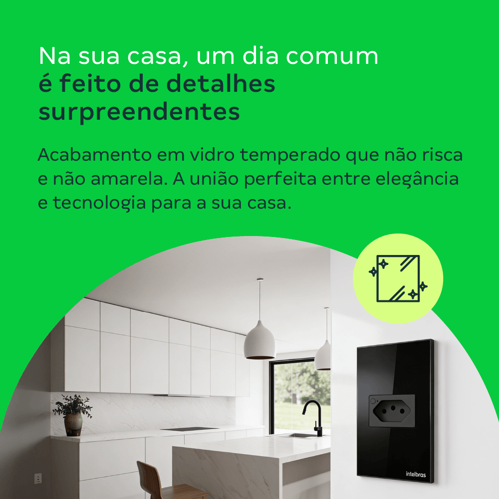 Tomada Simples 10A E 1 Tecla WI-FI ETW 1011 Branco - Imagem 5