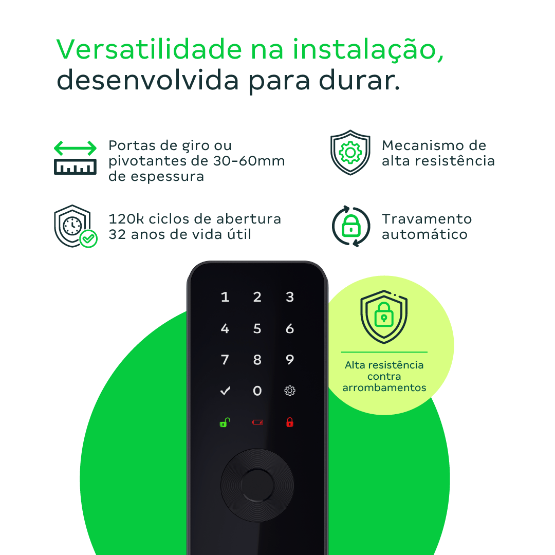 Fechadura Inteligente de Embutir sem Maçaneta MFR 3001 V Intelbras - Imagem 5