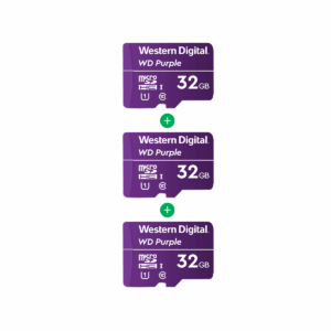 Kit Cartão de Memória Micro SD WD Purple 32GB | Intelbras