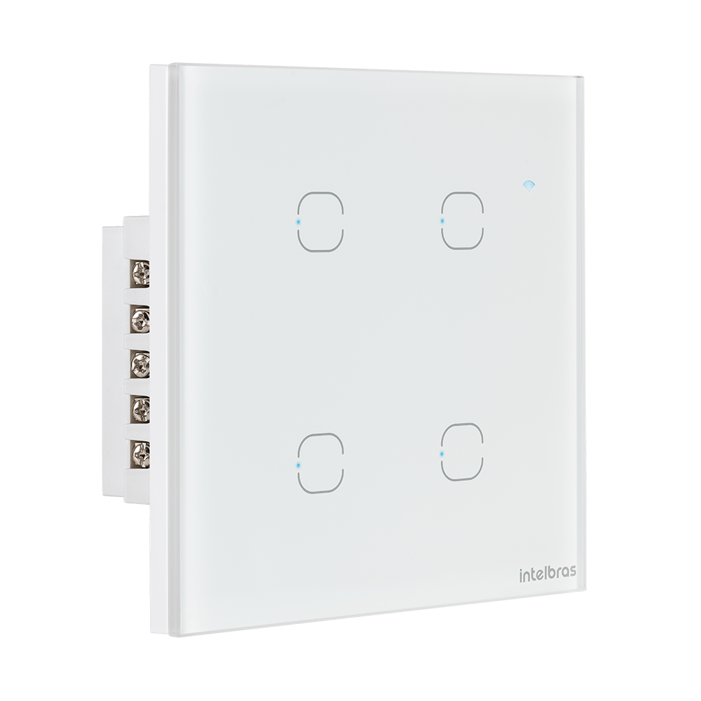 Interruptor Touch WI-FI 4 Teclas EIW 1004 Branco