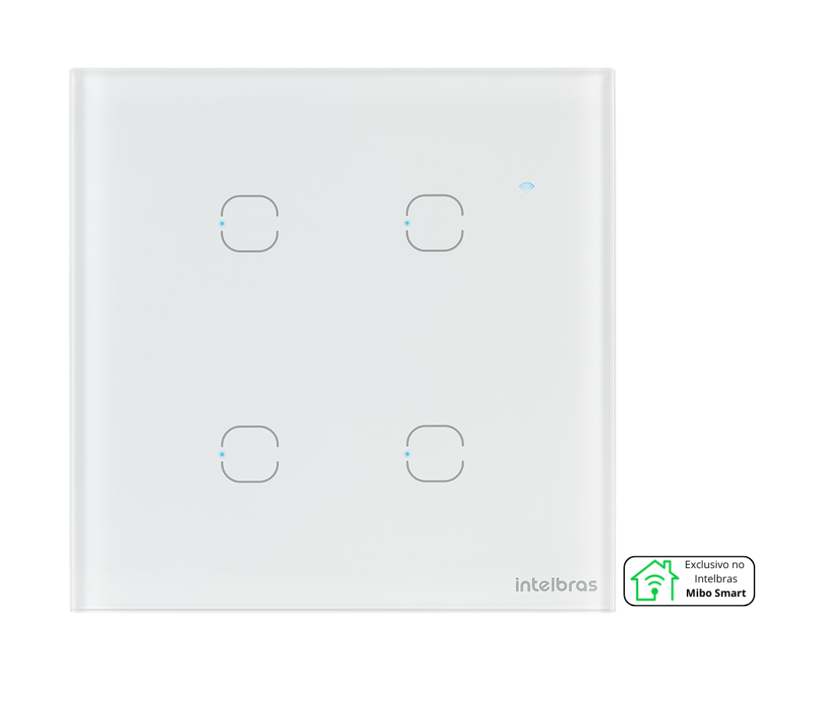 Interruptor Touch WI-FI 4 Teclas EIW 1004 Branco - Imagem 3