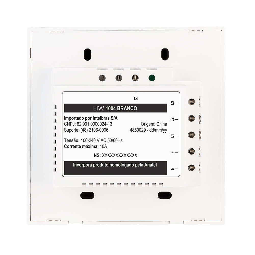 Interruptor Touch WI-FI 4 Teclas EIW 1004 Branco - Imagem 5