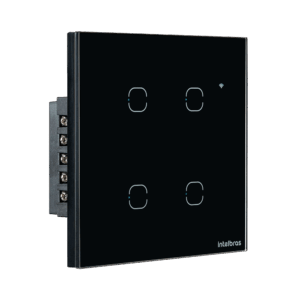 Interruptor Touch WI-FI 4 Teclas EIW 1004 Preto