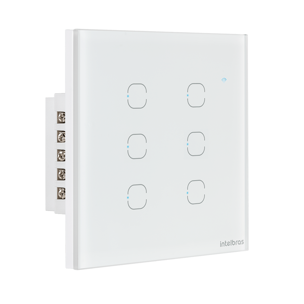 Interruptor Touch WI-FI 6 Teclas EIW 1006 Branco