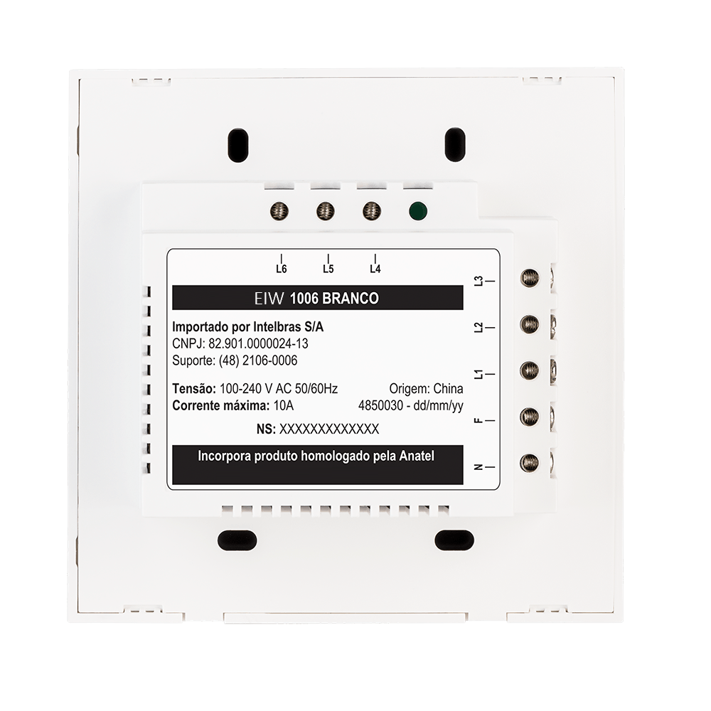 Interruptor Touch WI-FI 6 Teclas EIW 1006 Branco - Imagem 5