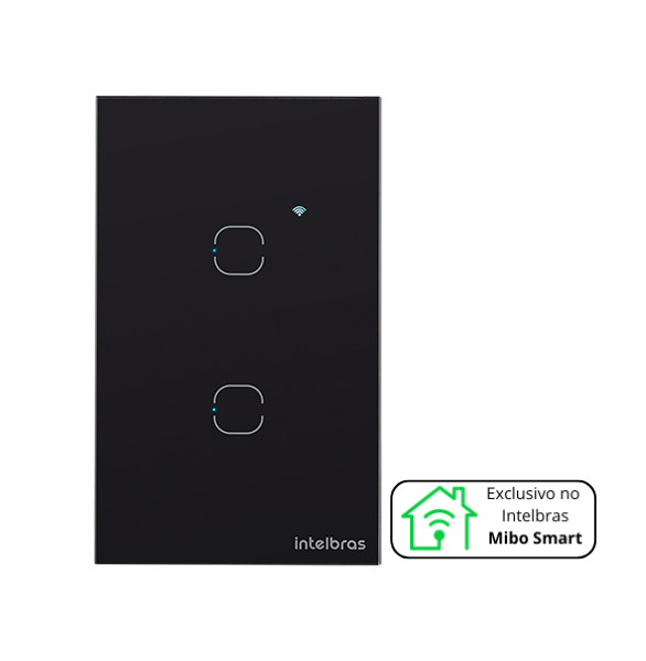 Interruptor Touch WI-FI 2 Teclas EIW 1002 Preto - Imagem 5