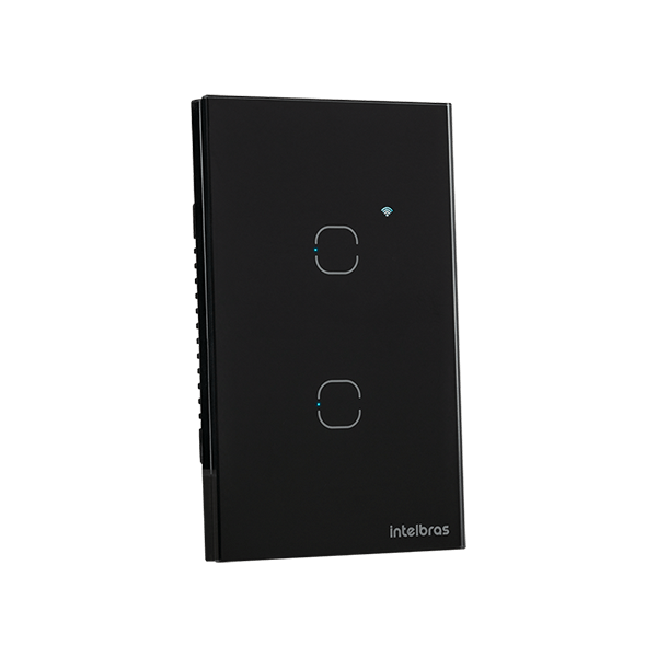 Interruptor Touch WI-FI 2 Teclas EIW 1002 Preto