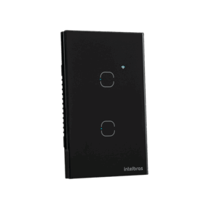 Interruptor Inteligente Touch 2 Botões EIZ 1002 Preto Intelbras