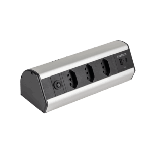 Protetor Eletrônico com 3 tomadas e 2 USB EPE 4003 para bancada Intelbras