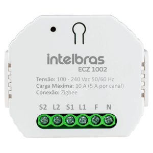 Controlador Zigbee 2 Canais ECZ 1002 Intelbras