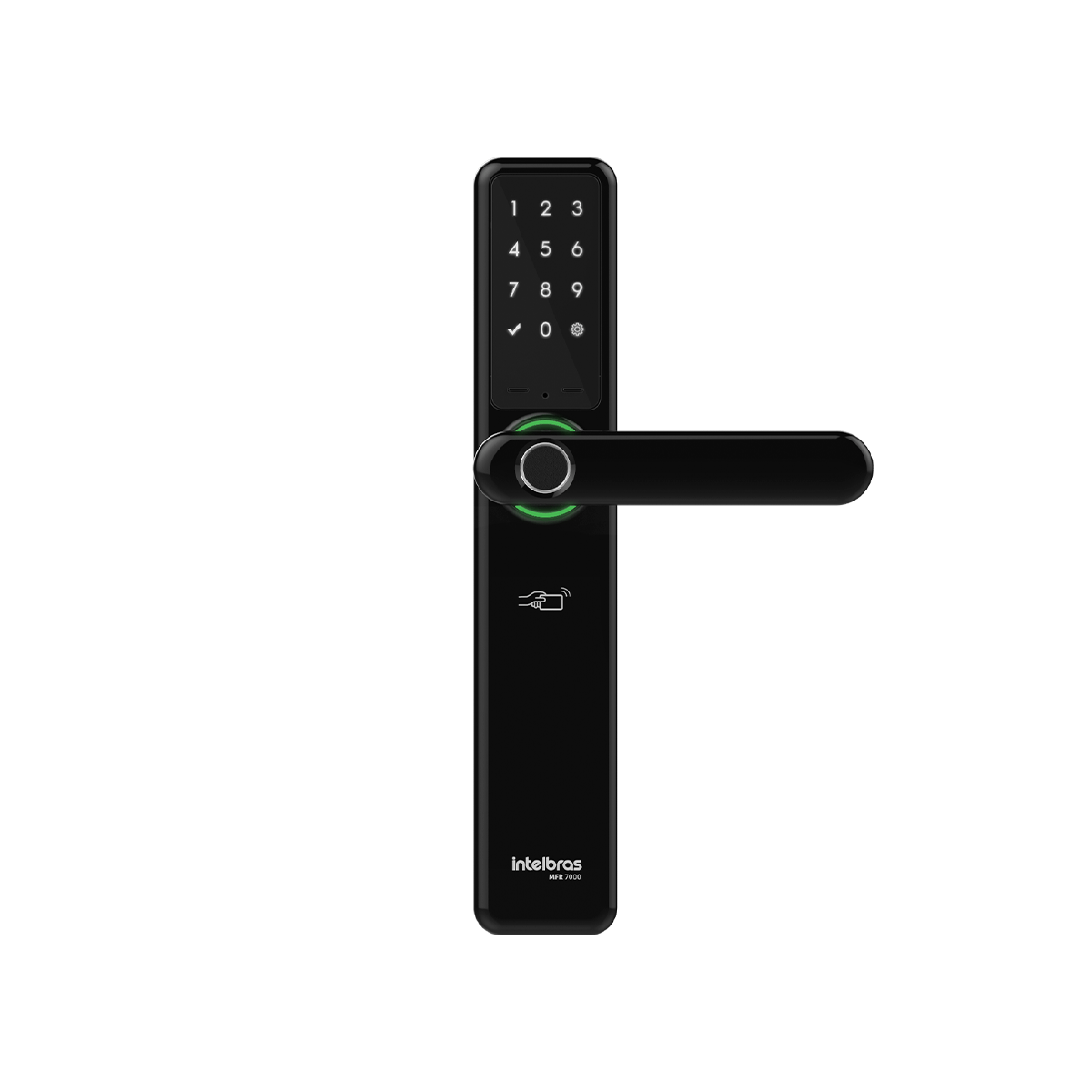 Fechadura Digital Inteligente de Embutir com Biometria MFR 7000 | Intelbras