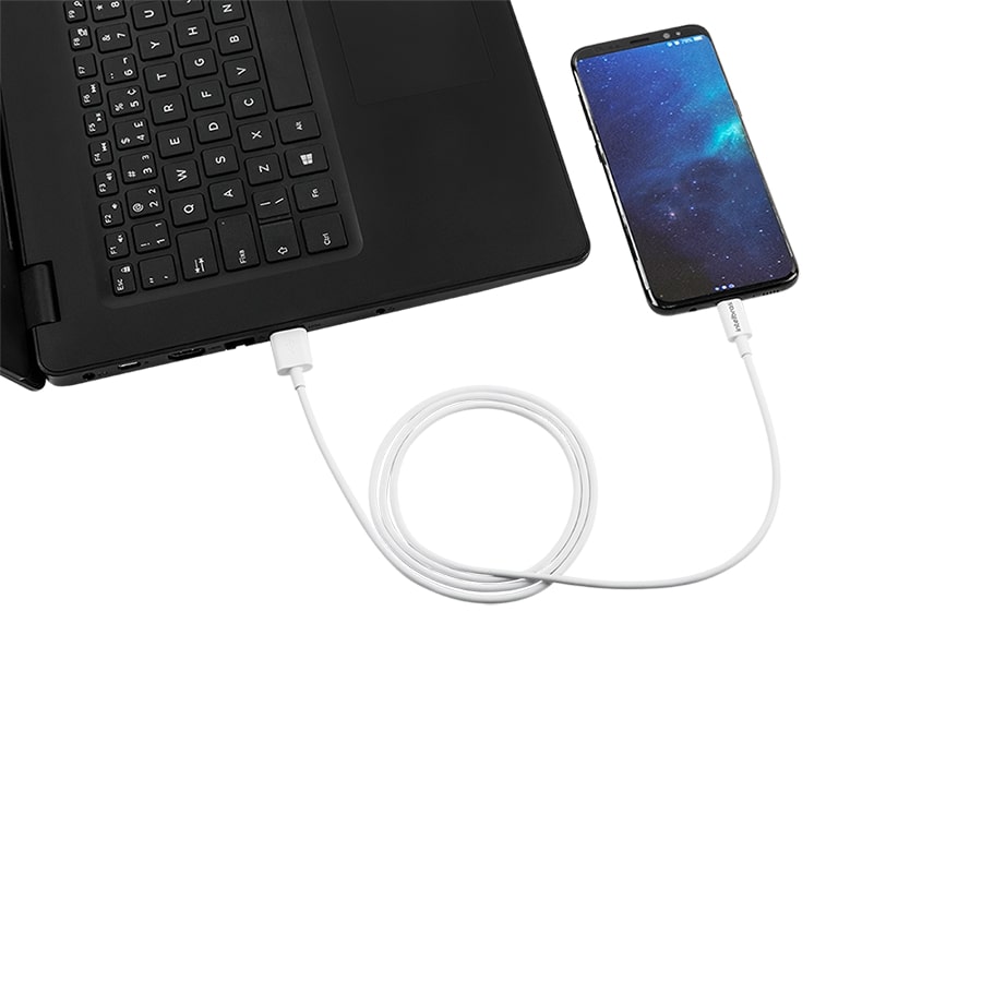 Cabo USB-A para USB-C 1,2m PVC Branco EUAC 12PB | Intelbras - Imagem 4