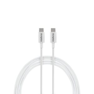 Cabo USB-C para USB-C 1,2m PVC Branco EUCC 12PB | Intelbras