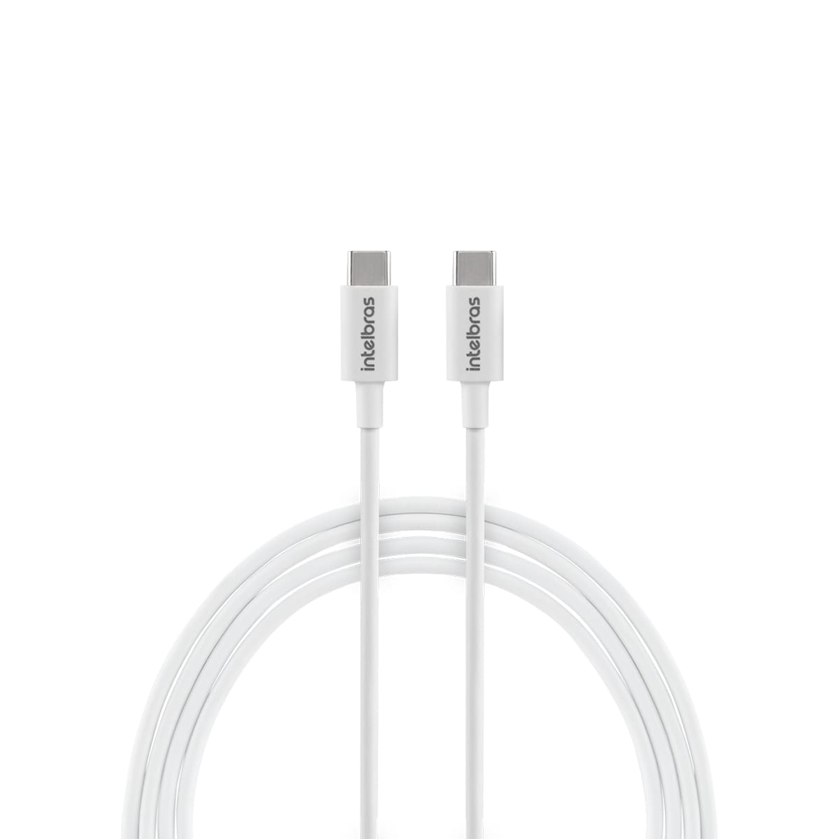 Cabo USB-C para USB-C 1,2m PVC Branco EUCC 12PB | Intelbras
