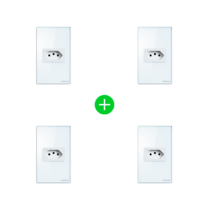 Kit Tomada Inteligente Wi-Fi ETS 1001 Branco Intelbras — 4 unidades