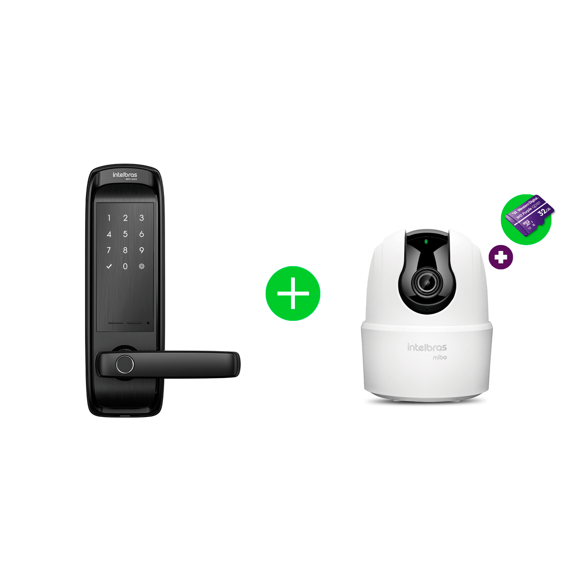 Kit Fechadura Inteligente MFV 3000 com Câmera Visão 360° IME 360 3MP