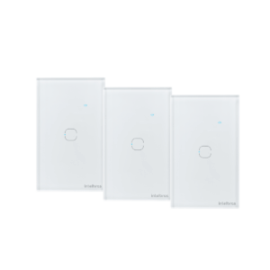 Kit Casa Inteligente Interruptor Touch EWS 1001 Branco Intelbras - 3 unidades