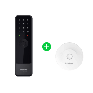 Kit Fechadura Inteligente de Embutir MFD 3001 D com Hub MCA 1002 Intelbras