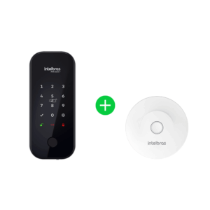 Kit Fechadura Inteligente de Sobrepor MFR 2020V com Hub MCA 1002 Intelbras
