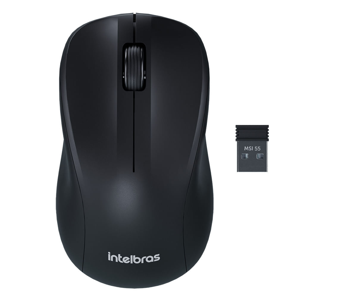 Mouse sem Fio com Click Silencioso MSI 55 Intelbras