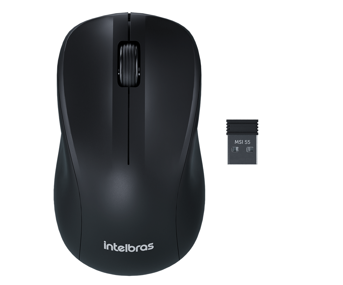 Mouse Intelbras MSI55 Sem Fio Preto