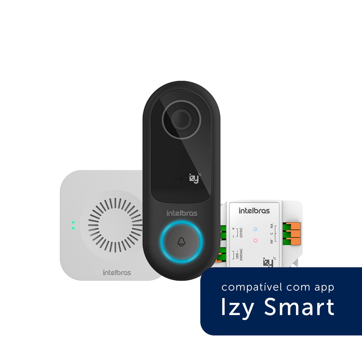 Vídeoporteiro Inteligente Izy Smart IVW 3000+ Preto Intelbras - Imagem 2