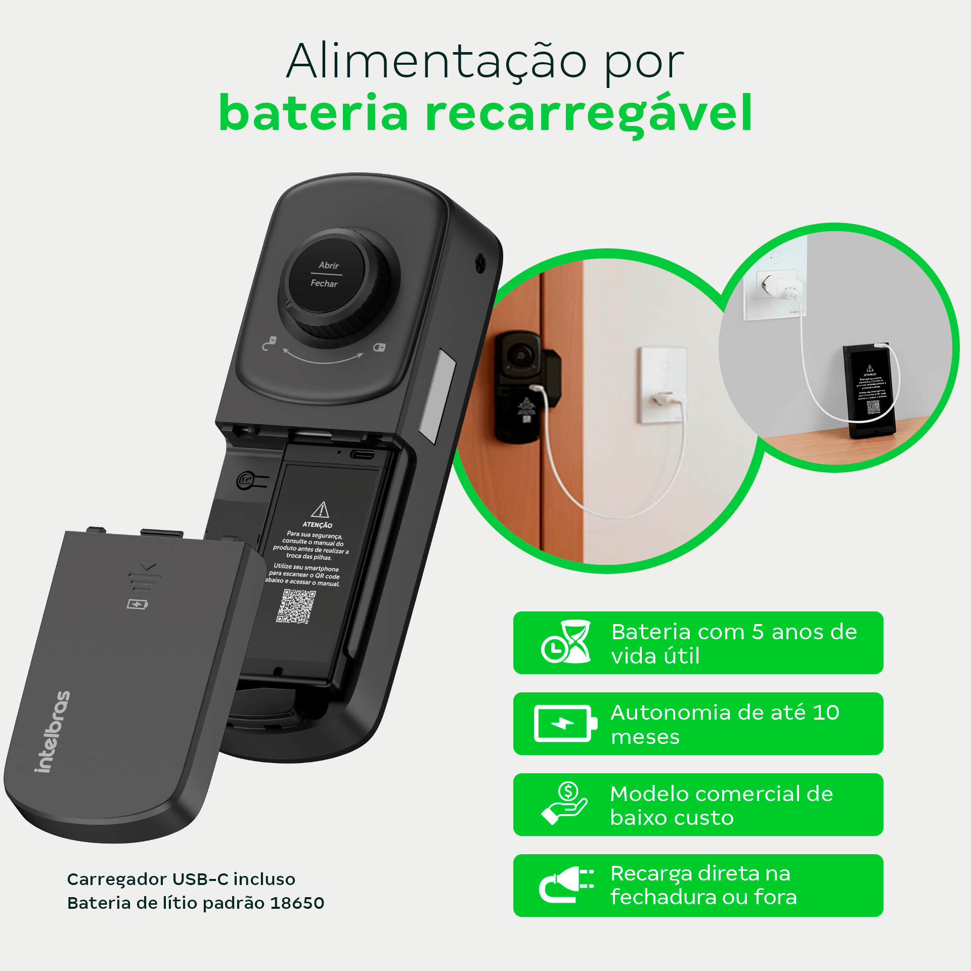 Fechadura Inteligente com Acesso por Palma da Mão MFR 2040 Intelbras - Imagem 4