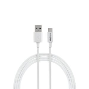 Cabo USB-A para USB-C 1,2m PVC Branco EUAC 12PB | Intelbras