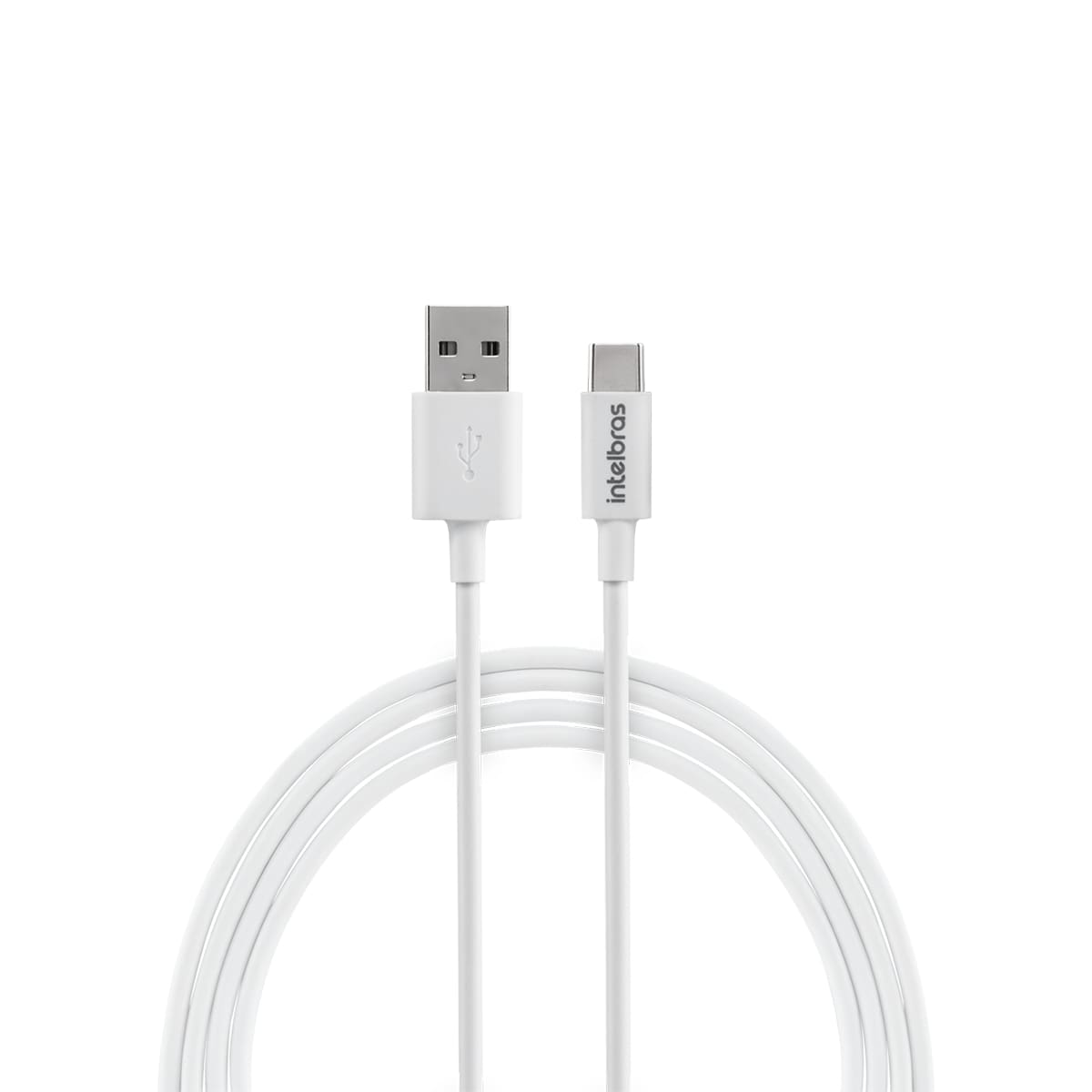 Cabo USB-A para USB-C 1,2m PVC Branco EUAC 12PB | Intelbras