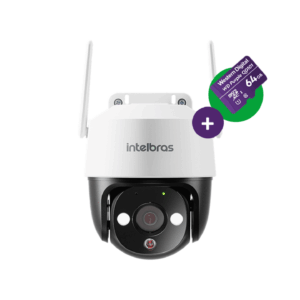 Câmera Inteligente IM7+3MP de resolucao com MicroSD 64 GB Intelbras