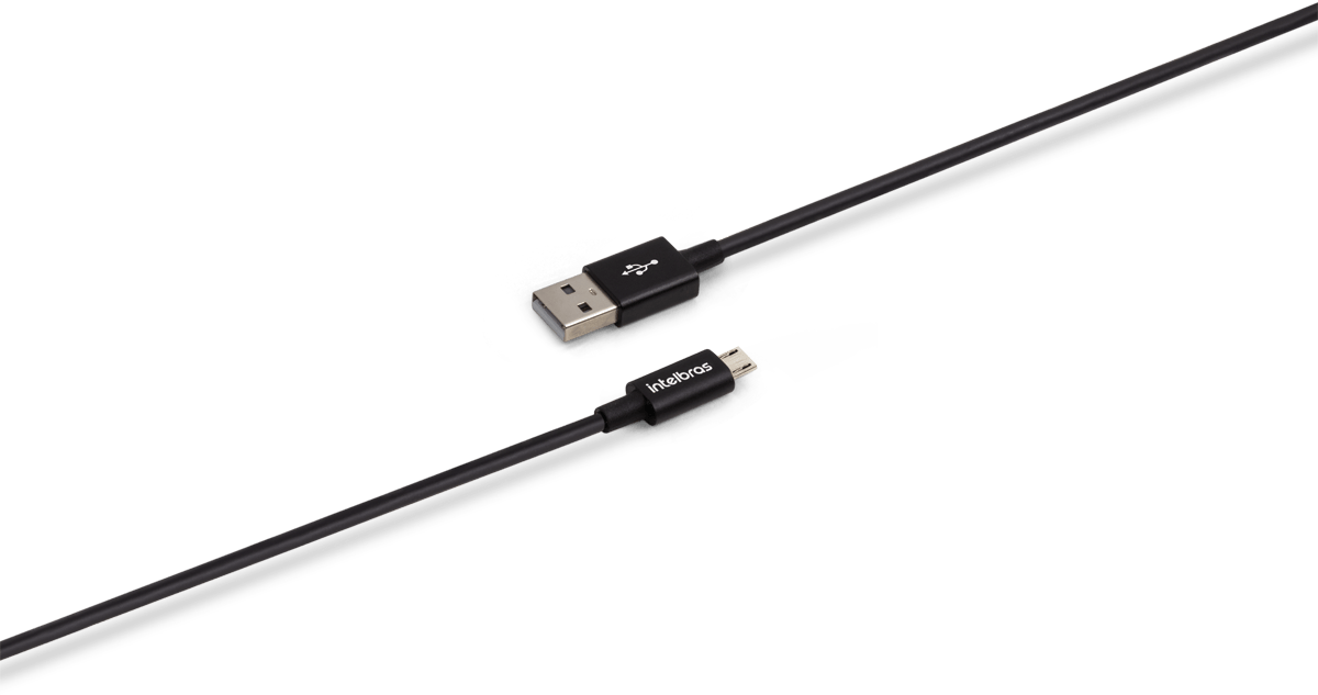 Cabo USB - Micro USB 1,2m PVC Preto Intelbras EUAB 12PP - Imagem 3